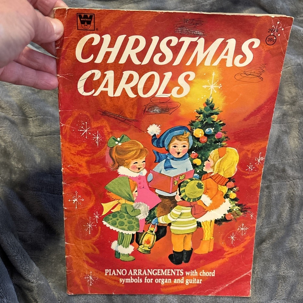 Vintage Christmas Carols Piano Book | Chord Symbols Organ Guitar |‎ Illustrated